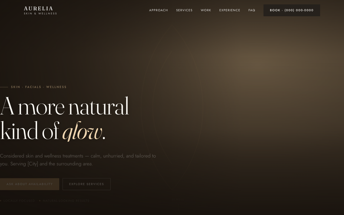Editorial Luxury website style screenshot