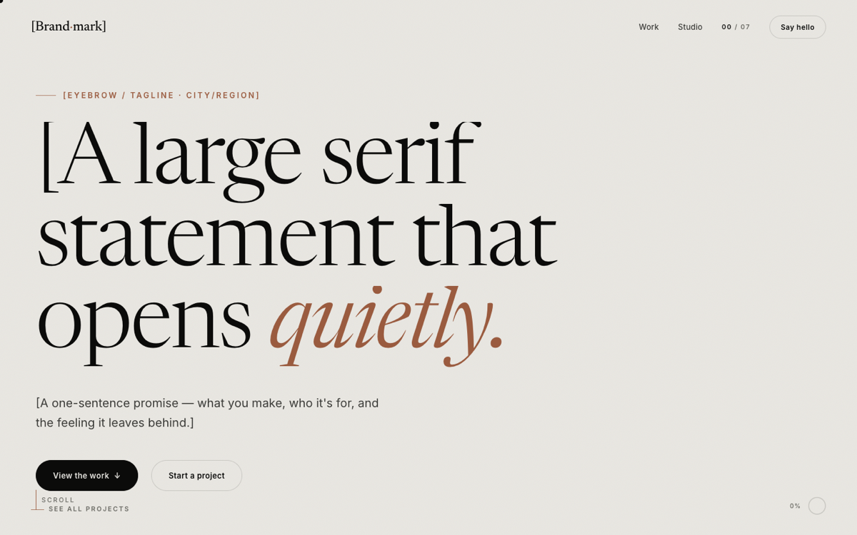 Fluid Gallery website style screenshot