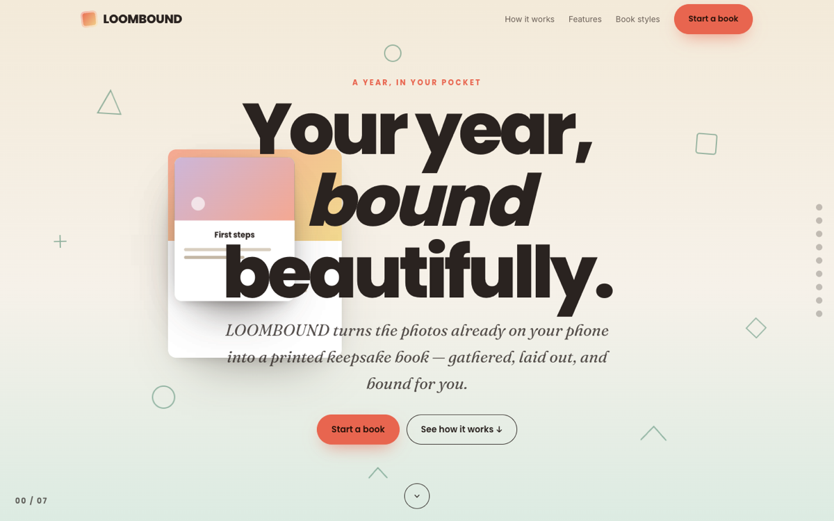 Parallax Storytelling website style screenshot