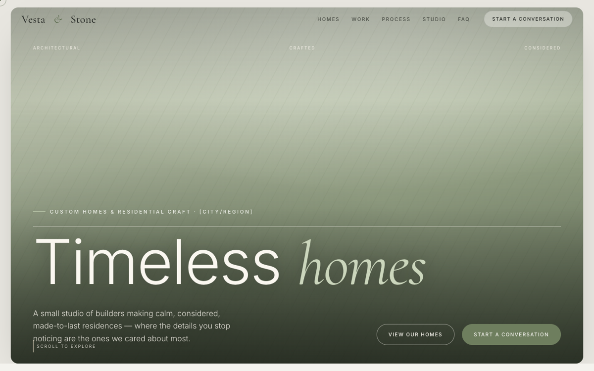 Refined Residential website style screenshot